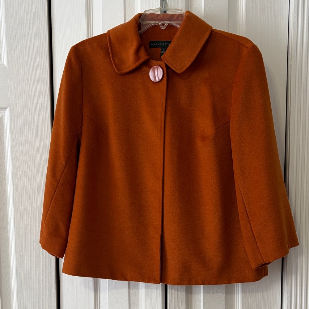 Harve Benard Women's Orange Cape Jacket